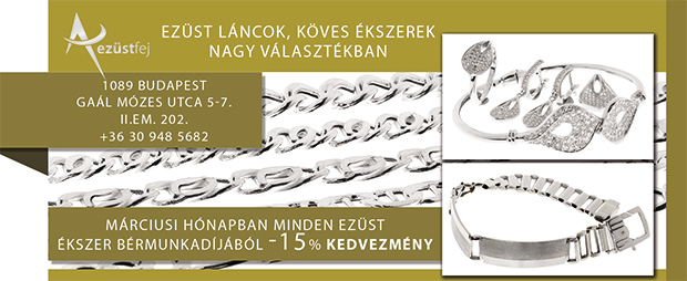 ezustfej ékszer
