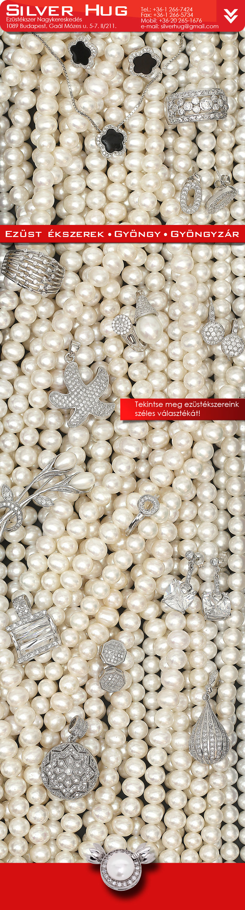 Silver Hug Kft. Ezüstékszer, gyöngy, gyöngyzár kínálata